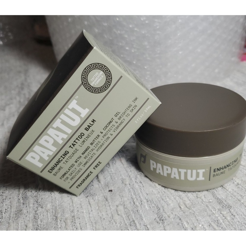 Papatui 2oz Enhancing Tattoo Balm Mens Fragrance Free Mango Butter Coconut Oil